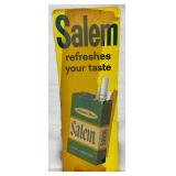 Salem Cigarettes Metal Advertising Sign with Original Protective Paper, 8 x 22 Inches