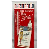 Chesterfield Cigarettes Metal Advertising Thermometer Sign, 6 x 13 Inches