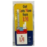 5 L&M Embossed Tin Thermometers, 12-Inch Advertising Signs