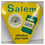 Vintage 9 x 9 1/2″ Salem Thermometer Advertising Sign