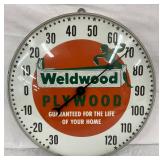 12-Inch Weldwood Plywood Advertising Thermometer by PAM Clock Co.