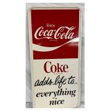 Coca-Cola Vertical Self-Framed Metal Sign, 17 1/2 x 35 1/2