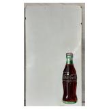 Coca-Cola Single-Sided Porcelain Sign with Bottle Graphic, 18 x 33 Inches