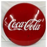36-Inch Porcelain Coca-Cola Button Sign