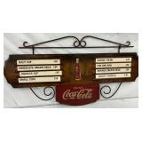 Coca-Cola Wooden Kay Displays Inc. Menu Board, 36″ x 19″