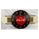 37 x 18″ Coca-Cola Advertising Wall Clock with Key Back