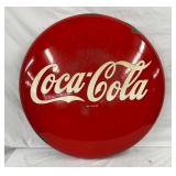 36-Inch Porcelain Coca-Cola Button Sign