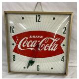 Coca-Cola Fishtail Electric Wall Clock, 15 in