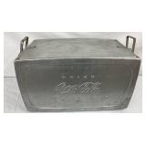 Vintage Embossed Aluminum Coca-Cola Cooler, 23 x 13 1/2 Inches
