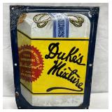 Porcelain Duke’s Mixture Advertising Sign, 9 x 12 Inches