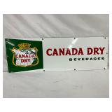 30 x 10″ Porcelain Canada Dry Beverages Advertising Sign