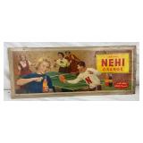 Nehi Orange Cardboard Advertisement Sign, 28 x 11 Inches