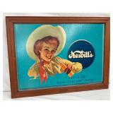 Nesbitt’s 29 x 21 1/2 Cardboard Advertisement with Original Wooden Frame
