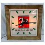 16-Inch Illuminated 7-Up Advertising Wall Clock