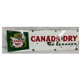 24 x 7-Inch Porcelain Canada Dry Beverages Sign
