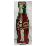 Metal Die-Cut Coca-Cola Bottle Thermometer, 5 x 17 Inches