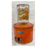 15 x 26-Inch Vintage ‘Juicy Orange’ Kool-Fruit Dispenser with Original Glass Jar