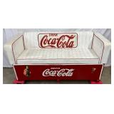 71-Inch(L) X 35(H) Embossed Coca-Cola Cooler Seat with Logo