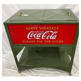 32 x 34 Coca-Cola Glasscock Ice Chest with Red and Green Finish