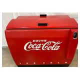 Restored Coca-Cola 44-Inch Cooler with Double Cap Catchers and Ice Chest