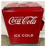 Restored 25 x 35 Embossed Coca-Cola Ice Chest with Cap Catcher