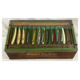 Robeson ShurEdge Display Case with 12 Straight Razors, 21 X 9 1/2 