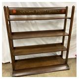 46 x 50 Inch Oak Wood National Biscuit Company Display Shelf