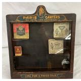 Paris Garters Advertising Display Case With Original Packaging, 16 x 18 Inches
