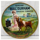 Rare 24-Inch Bull Durham Tobacco Tin Lithograph Sign