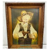 22 x 20 Inch Tin Lithograph Sign for Paul Jones & Co. Whiskey