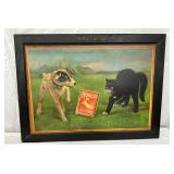 30 X 22 1/2 “Honest Scrap” Tobacco Advertising Sign in Original Wood Frame