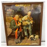 1938 The Wilken Family Whiskey Cardboard Advertising Sign by Harold Anderson, 23 x 28