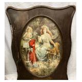 Sharples Separator Self-Framed Tin Lithograph Featuring Woman, Child, and Calf (28 x 39)