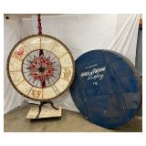 5FT. Late 1920s HC Evans Wheel of Fortune Display with Original Wooden Crate