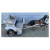 62X28  Early Ride-On Horse and Chariot Toy