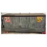 Country Store Pine Counter with Advertising Plaques
