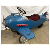 1950s Original Pedal Airplane with Blue Finish