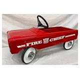 Restored Metal Fire Chief Pedal Car 
