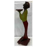 Painted Wooden Early Folk Art Display Figure, 9” x 35”