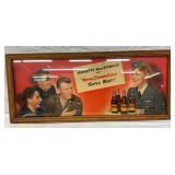 28X10 Framed Royal Crown Cola Cardboard Advertisement Featuring Jeanette MacDonald