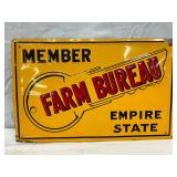 Embossed Early Farm Bureau Member Sign, 12 1/2” x 8”