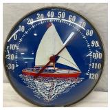 Early 12-Inch Thermometer with Sailboat Graphic