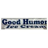 9X132-Inch 2PC. Single-Sided Porcelain Good Humor Ice Cream Sign