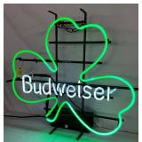 Budweiser Two-Color Neon Clover Sign, 27” x 24”
