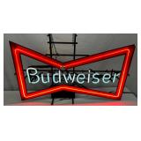 Budweiser Bowtie Neon Sign, 29 x 19 1/2 Inches