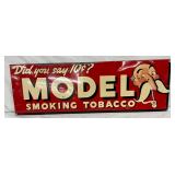 34 x 12 Metal Model Smoking Tobacco Advertising Sign