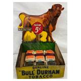 9X13 Early Bull Durham Tobacco Counter Display with Product