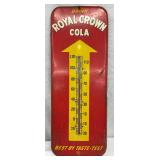 Red Royal Crown Cola Metal Thermometer, 10 x 25.5 Inches