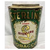 Sterling Tobacco Tin, 10 1/2 Inches Tall, Spaulding & Merrick