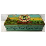 Player’s Navy Cut Embossed Cigarette Tin, 6 1/2 x 1 1/2 Inches